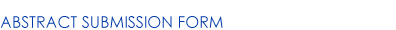 Abstract Submission Form